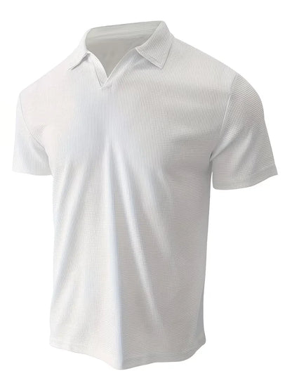 Polo with Short Sleeves and V-Neck
