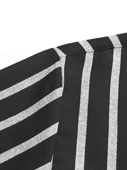 Short Sleeve Shirt with Vertical Stripes