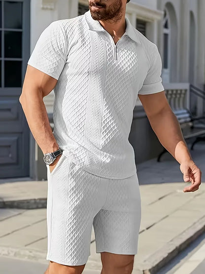 Summer Clothing Set with Polo and Shorts