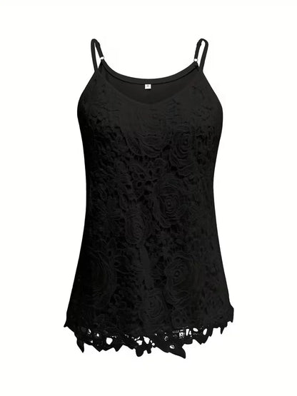 lace tank top with V-neck