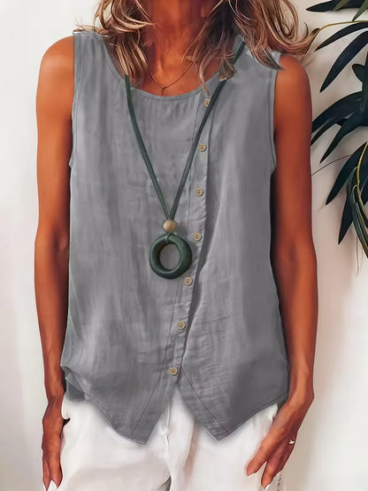Bohemian ladies' blouse with buttons