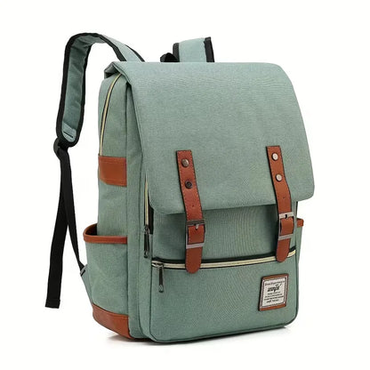 Backpack with flap and adjustable shoulder straps