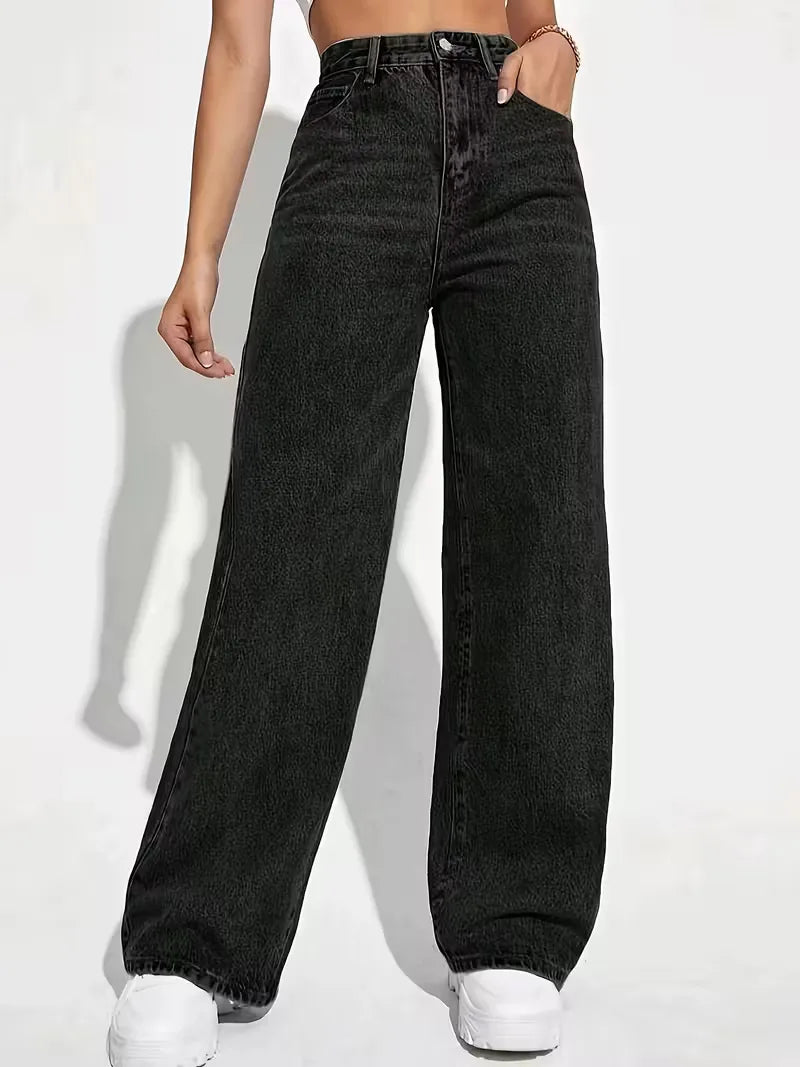Wide leg trousers with high waist