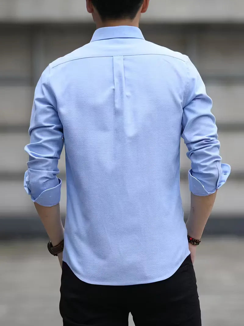 Casual shirt with mandarin collar