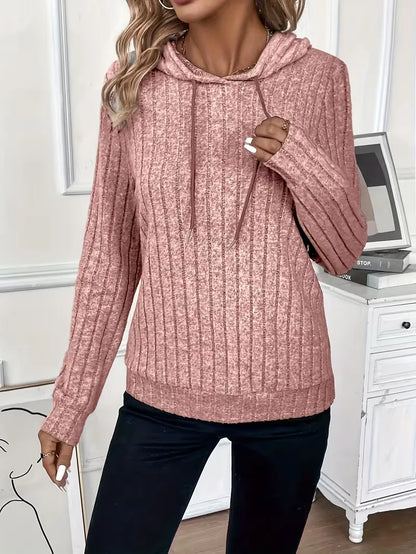 Hoodie with Ribbed Texture