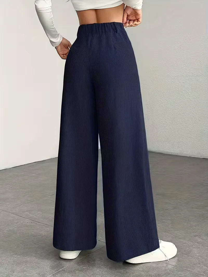 Wide Leg Trousers with High Waist
