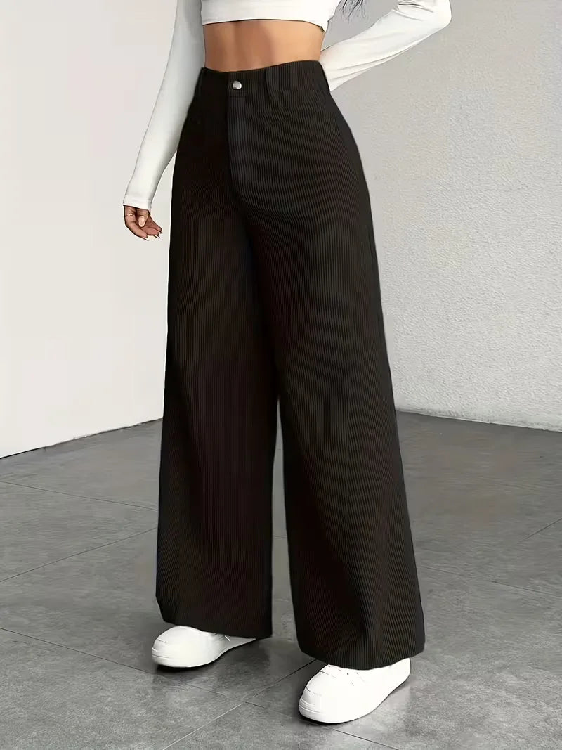 Wide Leg Trousers with High Waist