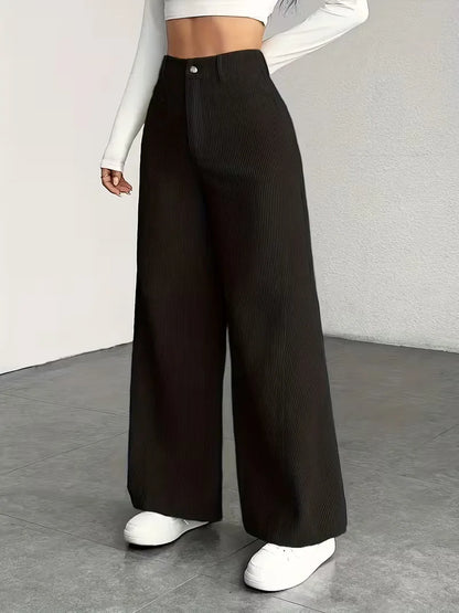 Wide Leg Trousers with High Waist