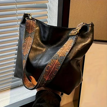 Shoulder Bag with Colourful Strap