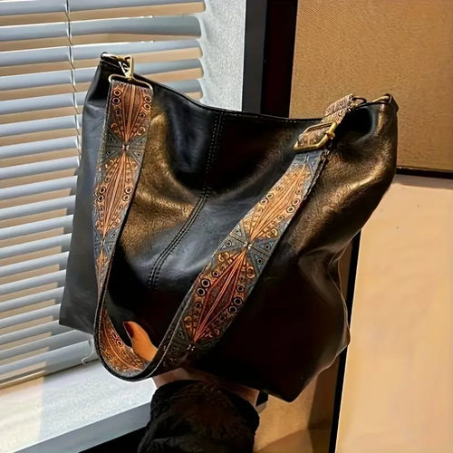 Shoulder Bag with Colourful Strap
