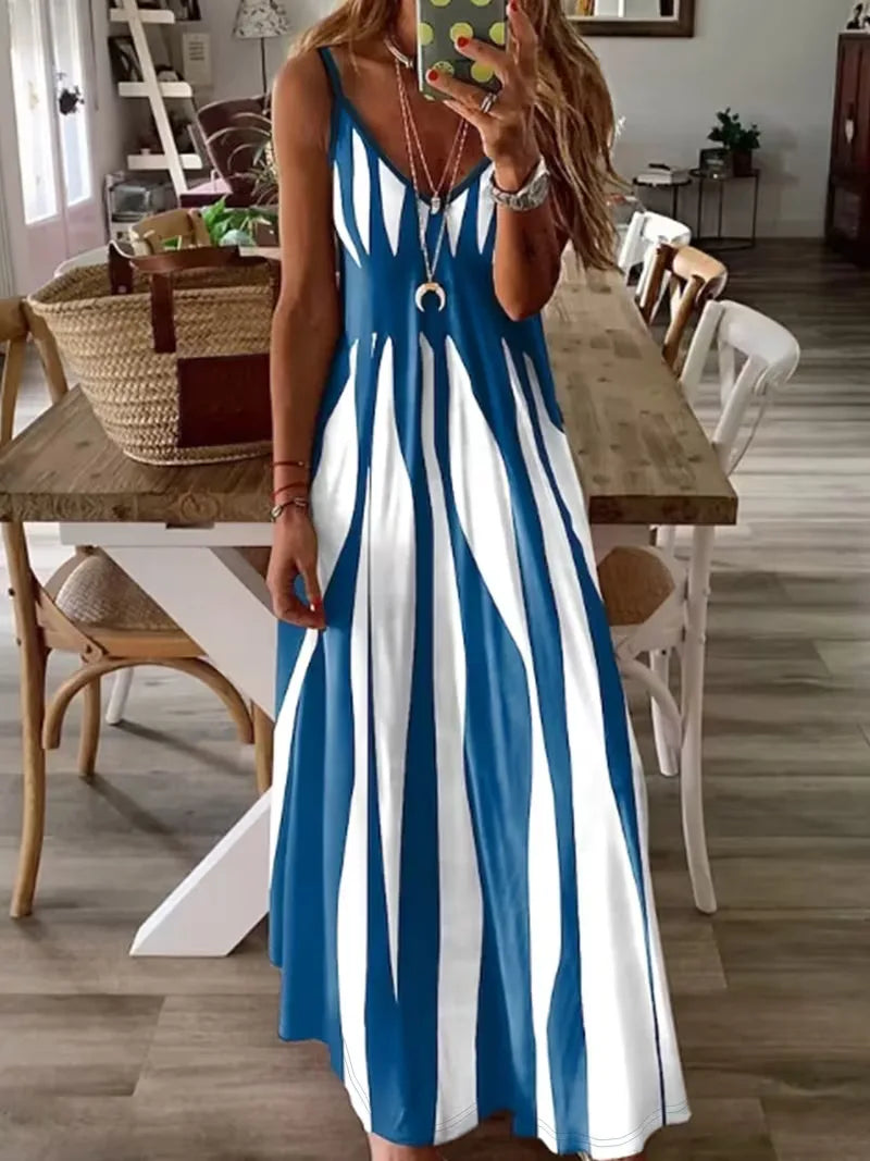 A-line dress with spaghetti straps