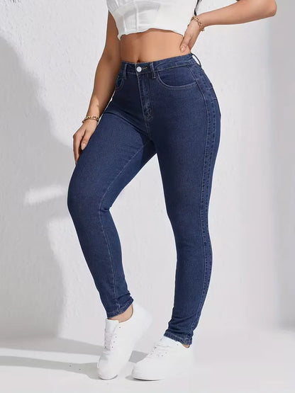 Skinny jeans with high waist