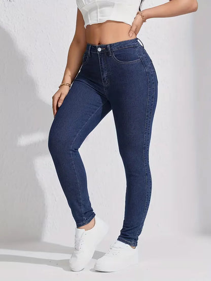 Skinny jeans with high waist