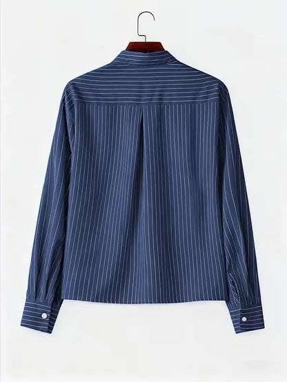 Casual shirt with vertical stripes