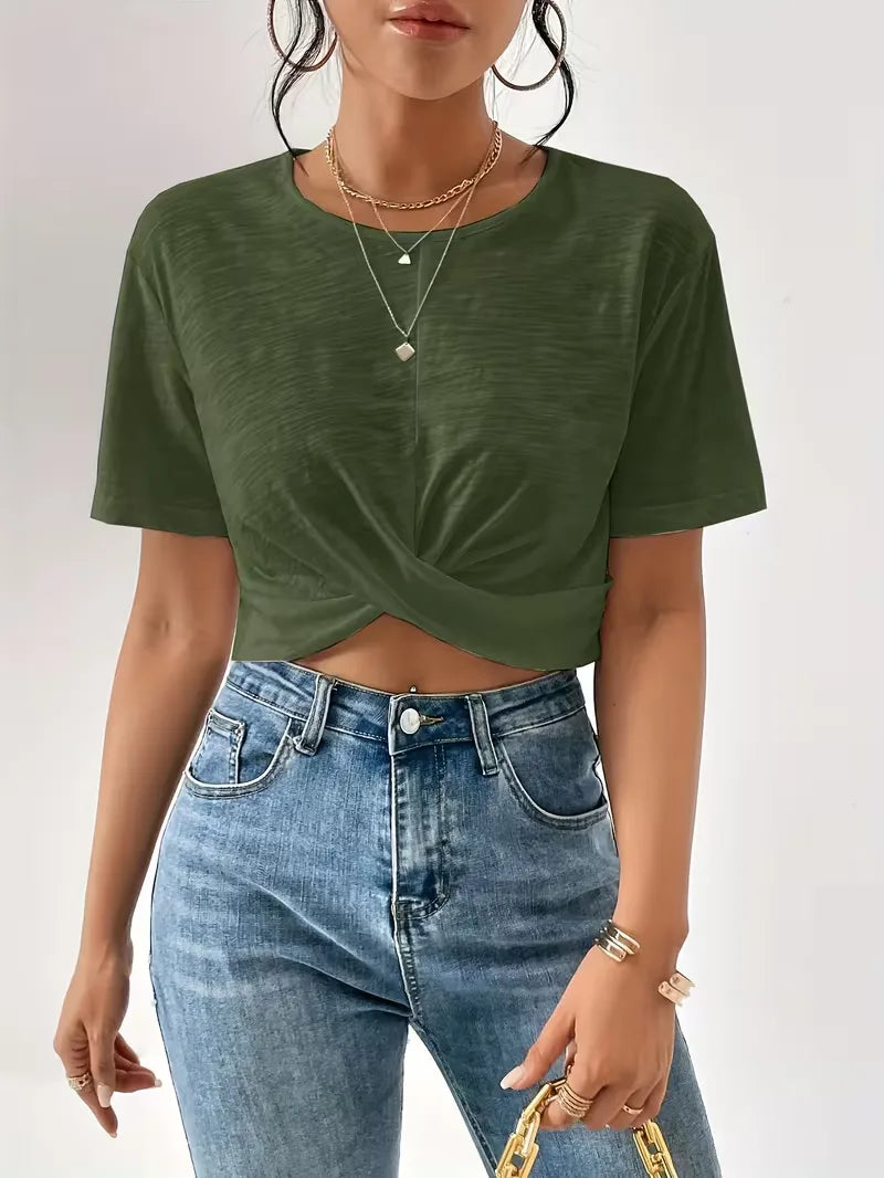 T-shirt with twist detail