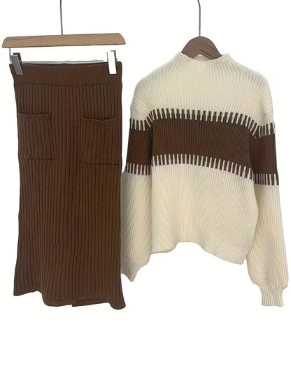Two-Piece Set with Ribbed Texture