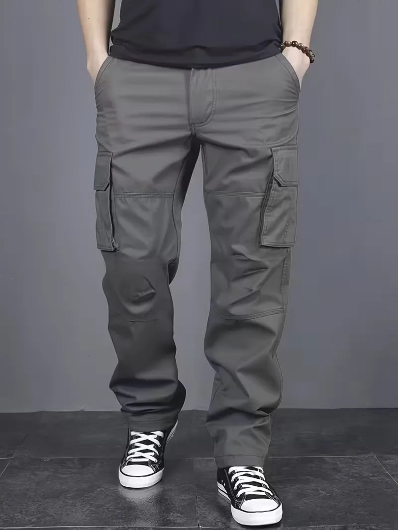 Cargo trousers with flap pockets
