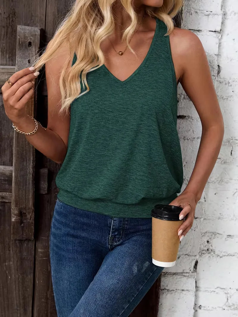 V-neck tank top
