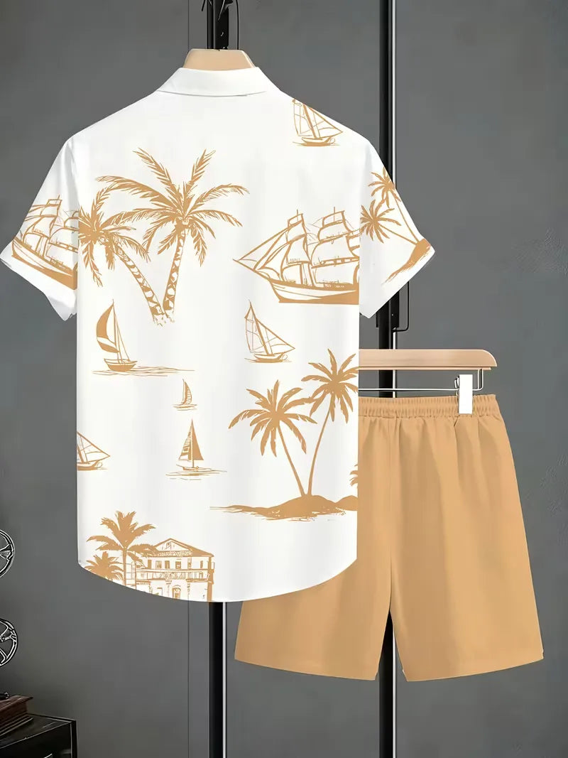 Set with Tropical Print