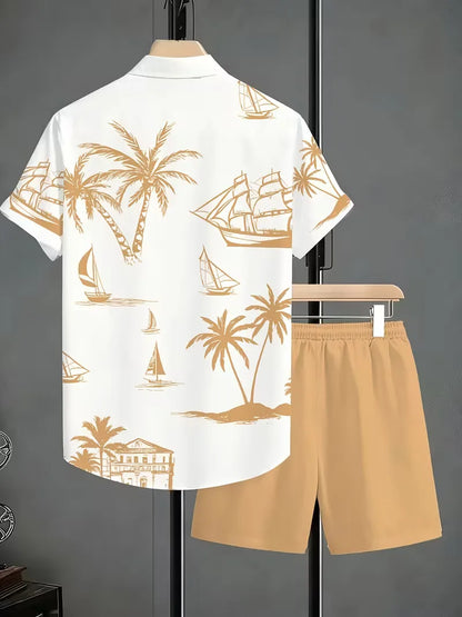 Set with Tropical Print