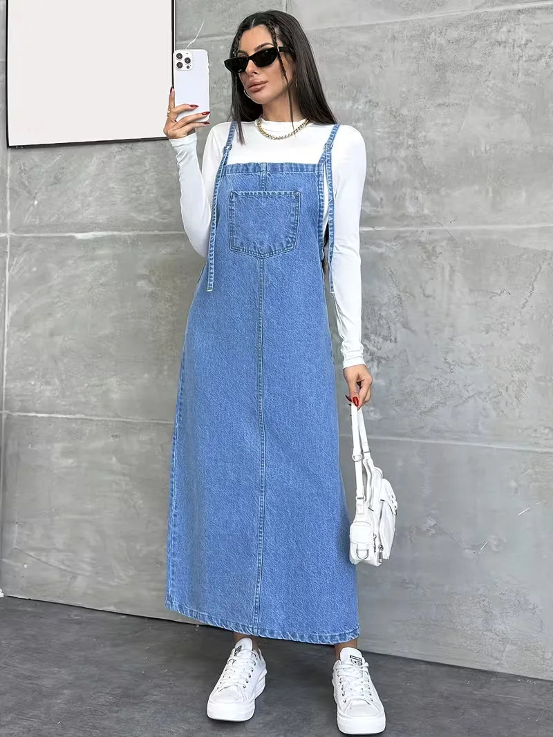 Shirt Dress with Spaghetti Straps