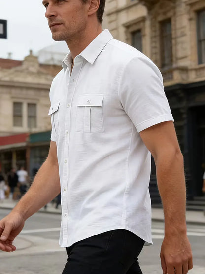 Short Sleeve Shirt with Chest Pockets