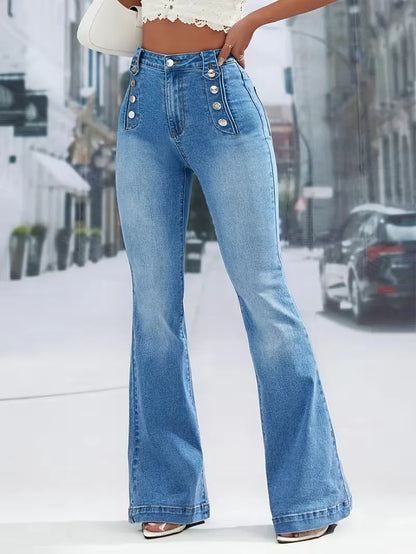 Flared jeans with high waist