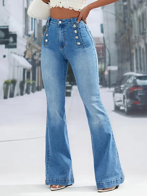Flared jeans with high waist