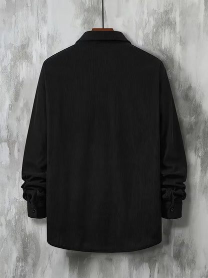 Casual shirt with ribbed texture