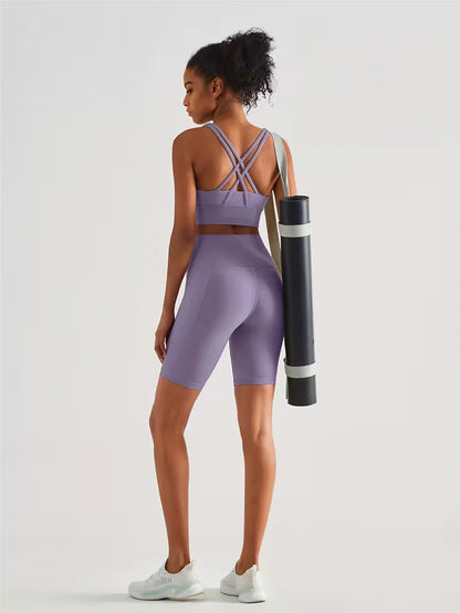 High-Waisted Sports Shorts