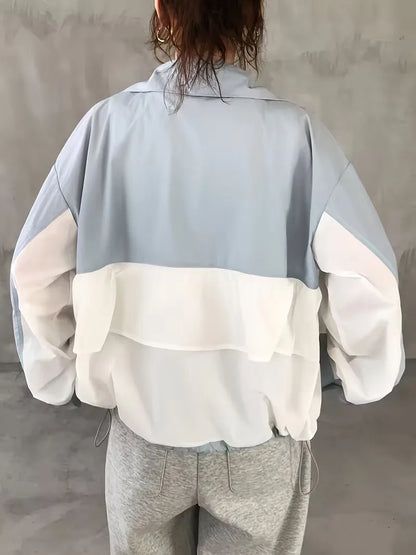 Track jacket with hood