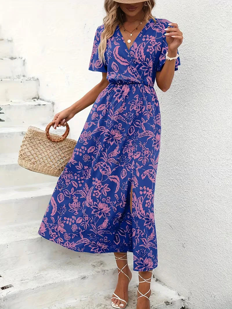 Wrap Dress with Floral Print