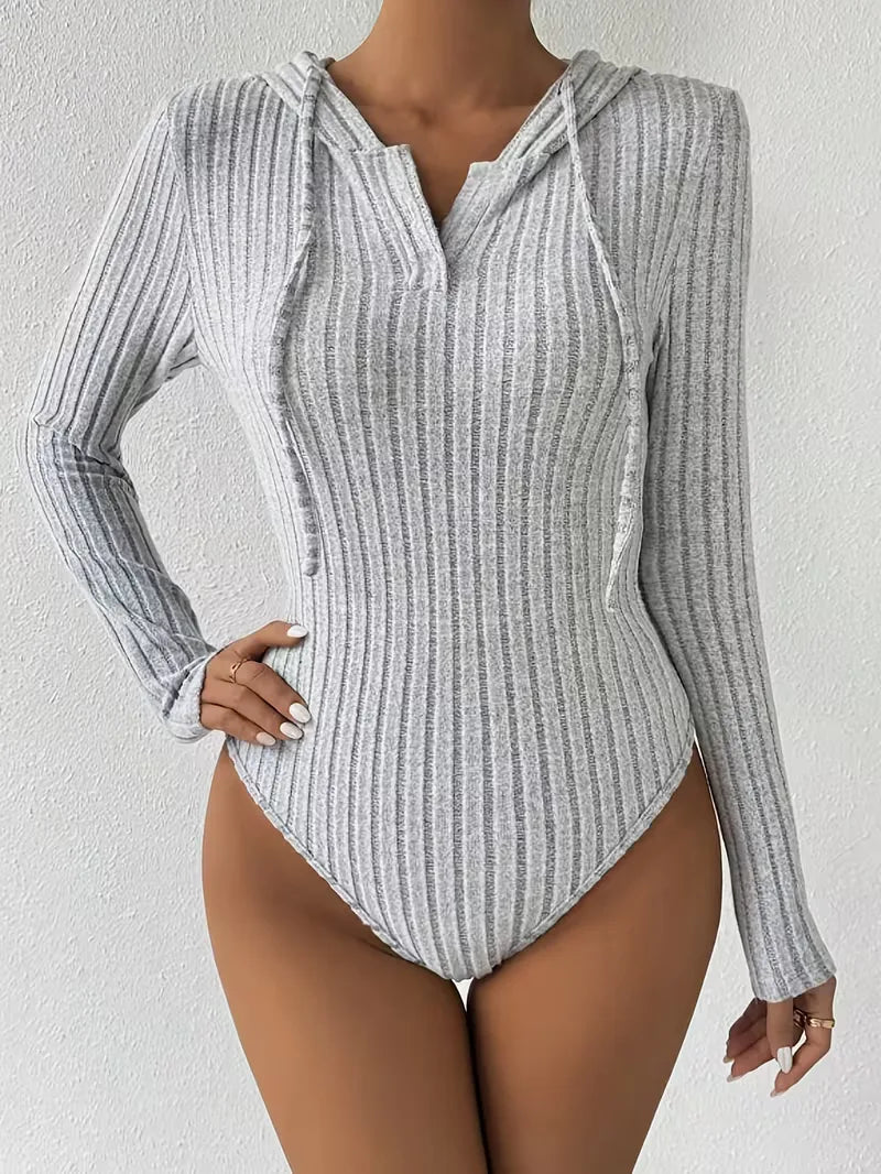 Hooded Bodysuit with Long Sleeves