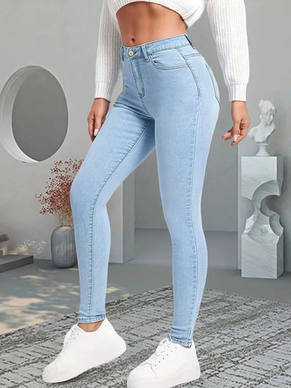 Skinny jeans with high waist