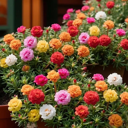 BloomBurst – Mélange de graines pour portulak d'été coloré et fleurs vivaces