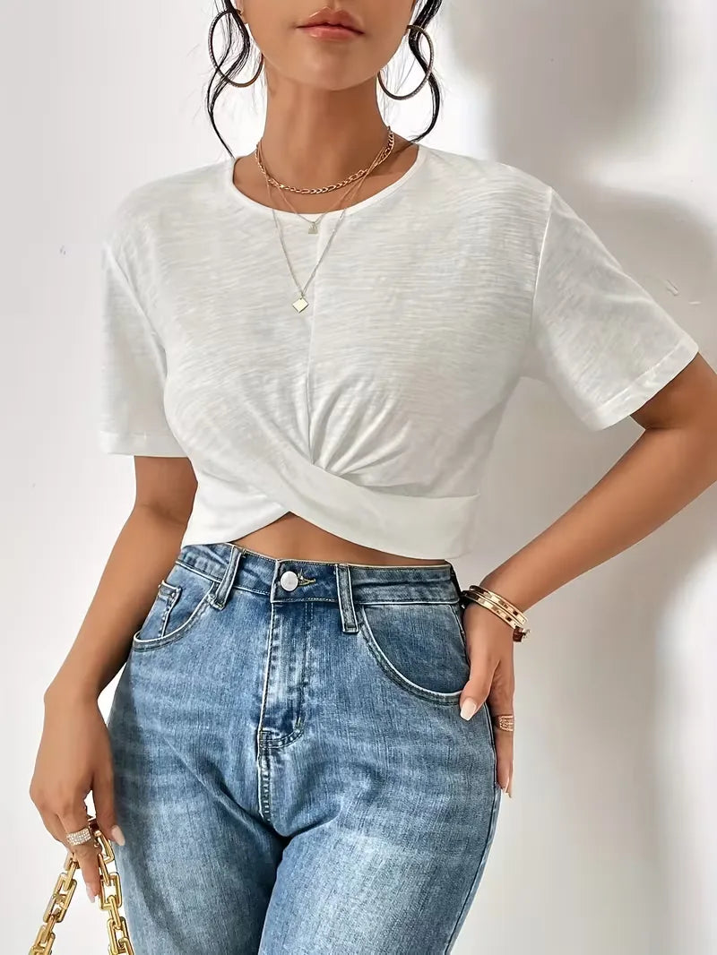 T-shirt with twist detail