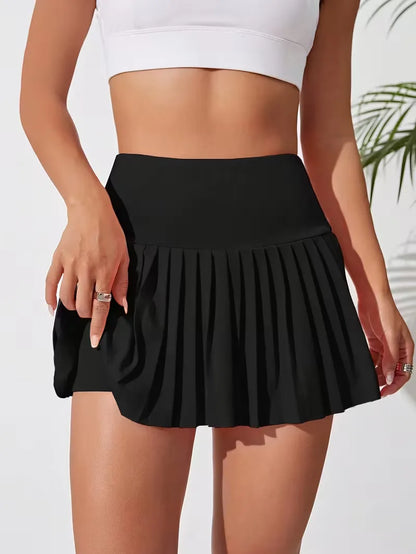 Pleated Skirt with High Waist