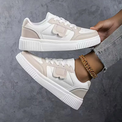 Platform sneakers with colour block design