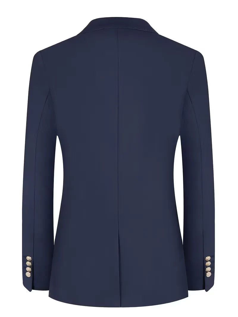 Slim fit blazer with gold buttons