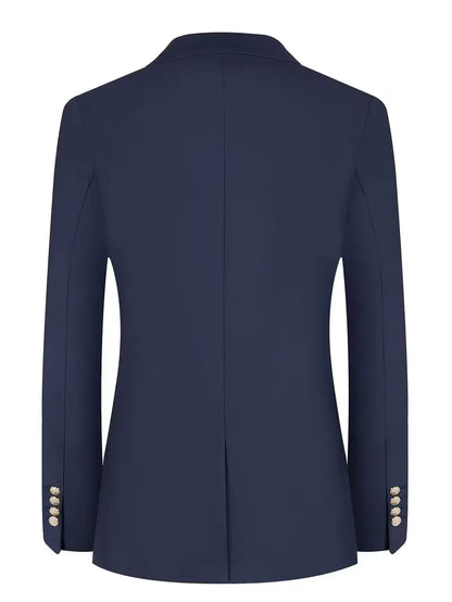 Slim fit blazer with gold buttons