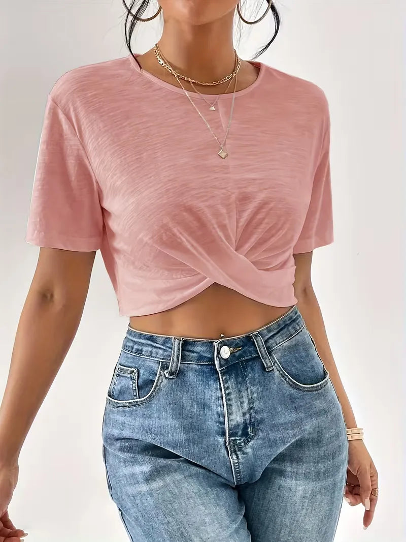 T-shirt with twist detail