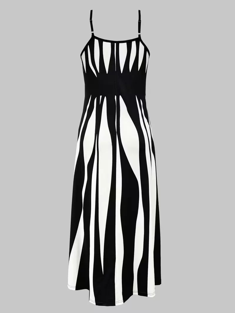 A-line dress with spaghetti straps
