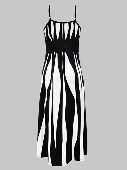 A-line dress with spaghetti straps
