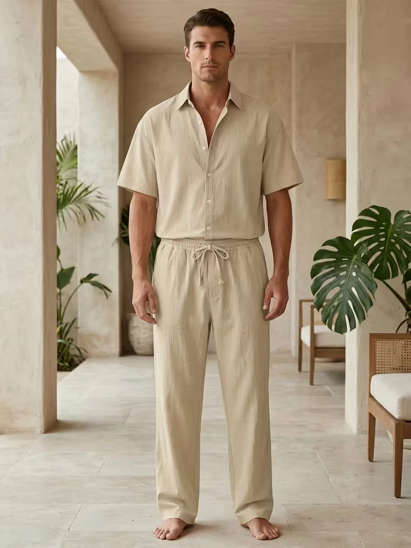 Short Sleeve Shirt with Long Trousers