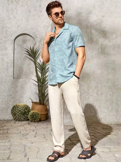 Drawstring Trousers with Straight Leg