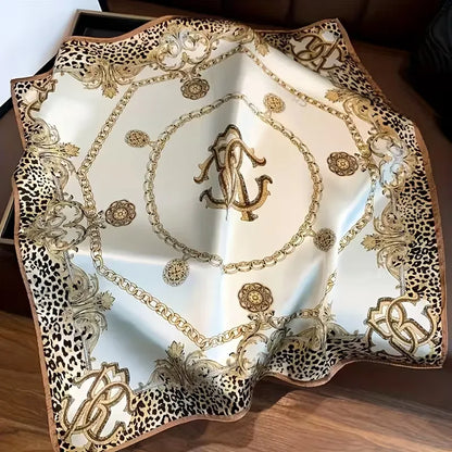 Light scarf with leopard print