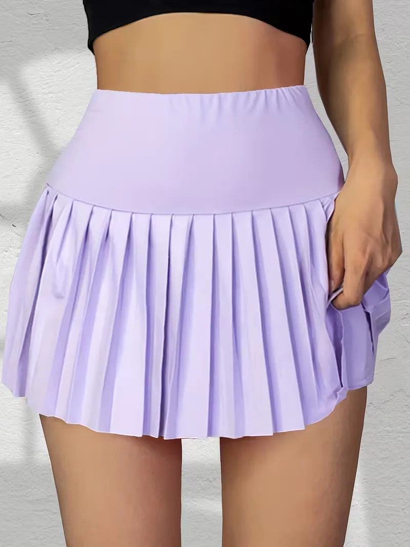 Pleated Skirt with High Waist