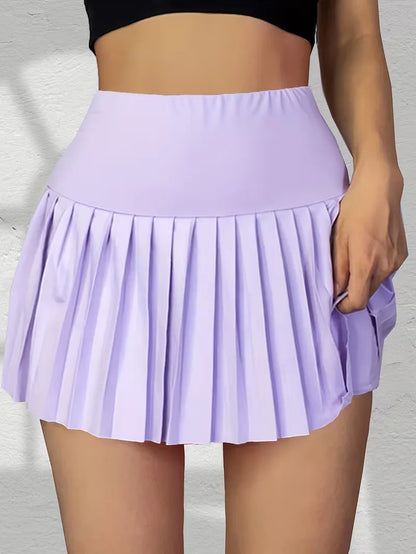 Pleated Skirt with High Waist