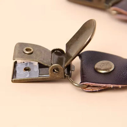 Braces with Leather Details