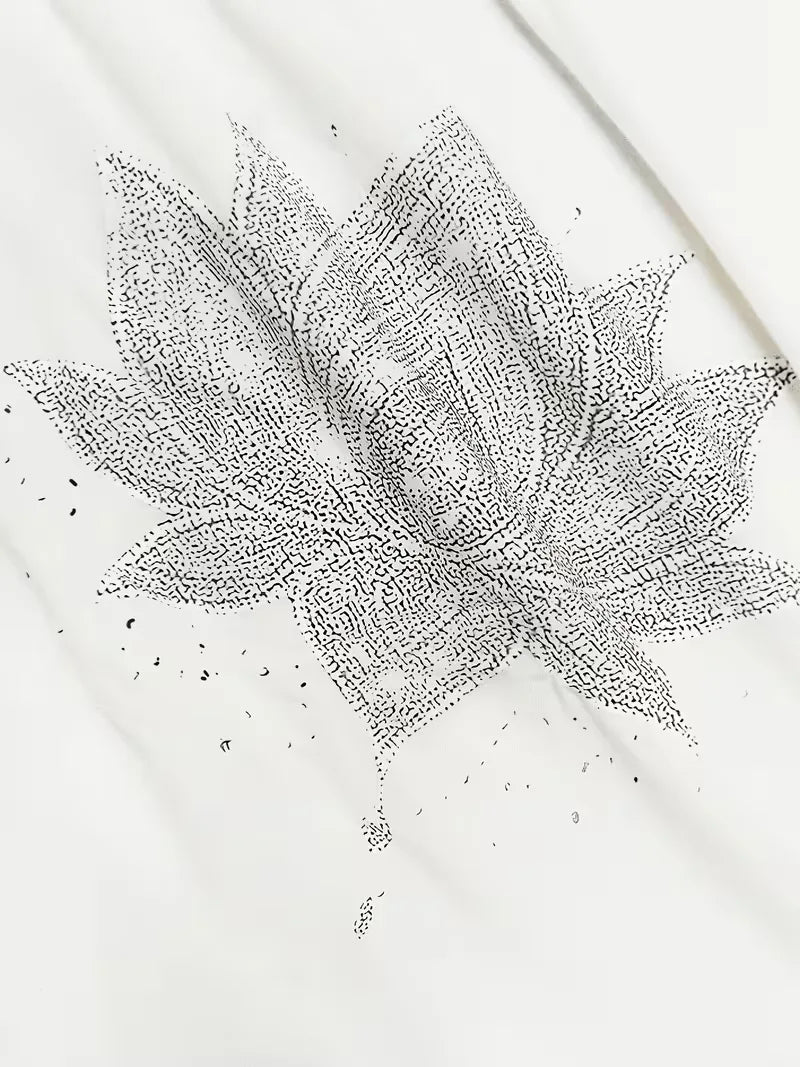 T-shirt with lotus flower print